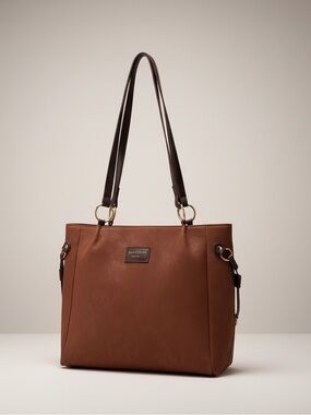 Brown Suede  Tote Bag NWT